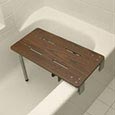 Phenolic edge-mounted bathtub bench