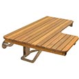 ADA compliant teak shower seat
