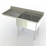 Image of Aero dual compartment NSF sink with left drainboard