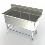 Image of Aero triple compartment NSF sink
