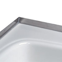 Metal tile flange example