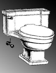 Old style Champion one-piece toilet