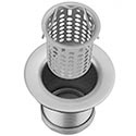 Deluxe finish deep sink strainer