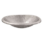 Oval Pewter self-rimming sink