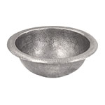 Round pewter self-rimming sink