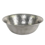 Round pewter vessel sink