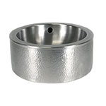 Round pewter vessel sink