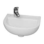 Compact wall hung lavatory sink