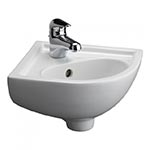 Petite Corner wall hung lavatory sink