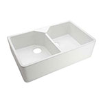 Fireclay double bowl farmer sink
