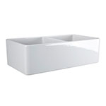 Fireclay double bowl farmer sink
