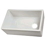 Fireclay single bowl farmer sink - large with offset drain
