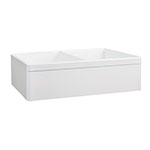 Fireclay double bowl farmer sink