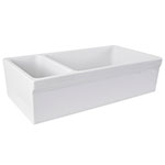 Fireclay double bowl farmer sink