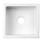 Fireclay single bowl kitchen sink - large