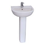 Barclay compact porcelain pedestal sink