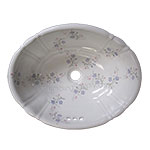 White Kimberly hand decorated sink