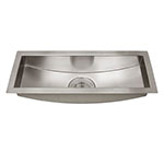 Vedette trough-style stainless steel sink