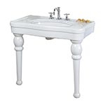 Two-leg pedestal sink