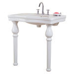 Two-leg pedestal sink