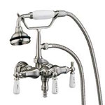 Spigot style wall mount faucet with handshower