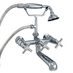 7-inch spread contemporaray wall mount faucet with handshower