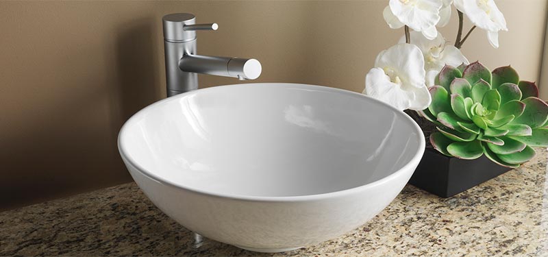 Barclay Diana fire clay above counter bathroom sink