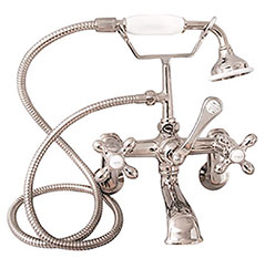 Barclay leg tub faucet in polished nickel