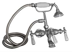 Barclay wall mount clawfoot tub faucet with elephant spout