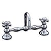 Gooseneck bridge faucet with cross handles