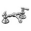 Straight spout bridge faucet with lever handles