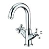 Neo-Style single hole gooseneck faucet with cross handles