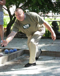 Michael 2013 playing bocce ball