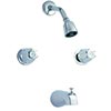 Two and three handle tub showers