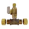 Brass add-a-line tee with valve