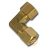 Brass compression elbow