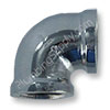 Chrome-plated brass elbow