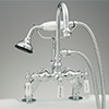 Clawfoot deck mount tub faucet