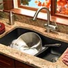 Double bowl granite sink
