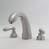 Designer tub filler faucet
