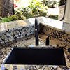 Outdoor kitchen sink