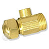 Brass quick tee adapter
