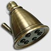 Antique brass shower head