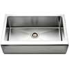 Stainless steel apron front sink
