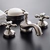 Vintage-style widespread lav faucet