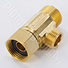 brass compression quick tee adapter