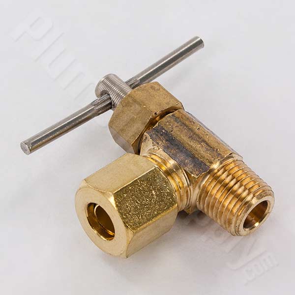 Angle style brass needle valve