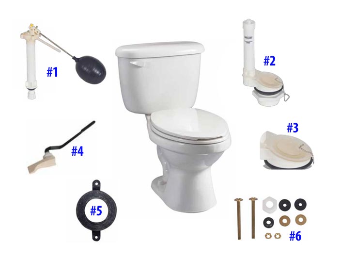 Parts diagram for Abingdon HET toilets