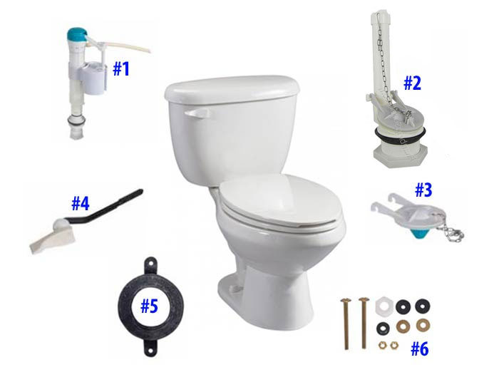 Parts diagram for Altima toilets