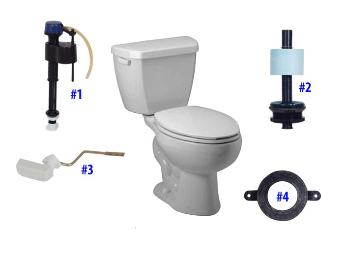 Parts diagram for Maelstrom toilets